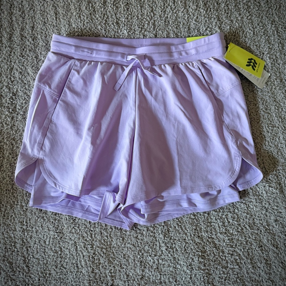 “All in Motion” Light Purple 2 in 1 Kids Shorts